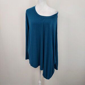 Soft Surroundings Off Shoulder 3/4 Sleeve Stretch Knit Tunic Top Size Medium